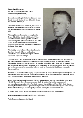 A preview of a PDF biography for Molenaar, Jan